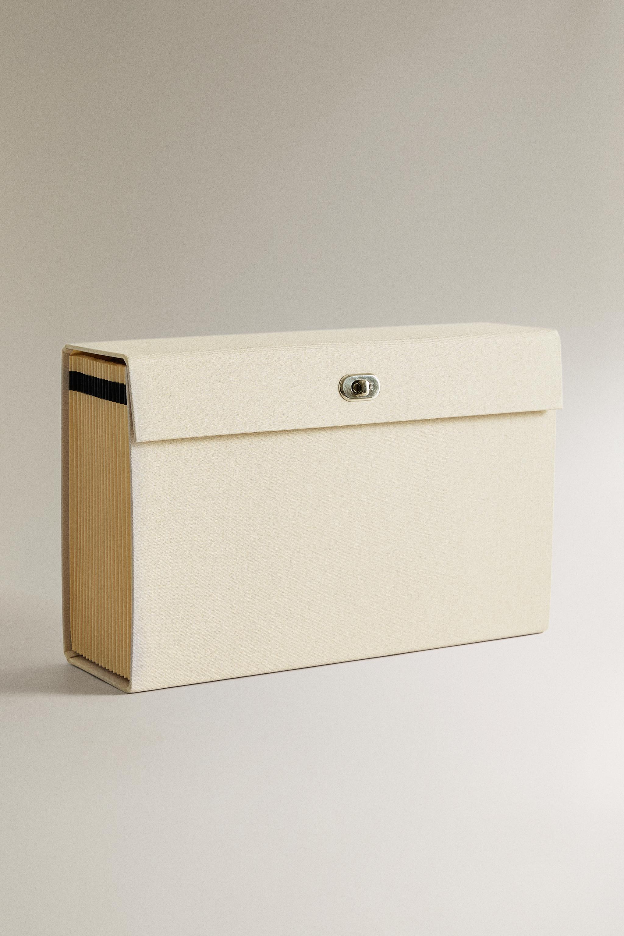 LINEN BRIEFCASE FILE FOLDER