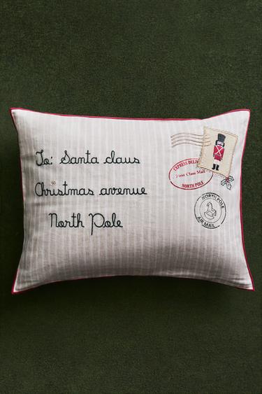 KINDERKISSENBEZUG WEIHNACHTSBRIEF - Hellbeige von Zara