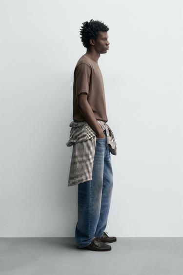 T-SHIRT BRODÉ SANDWICH - Marron clair de Zara - Image 3