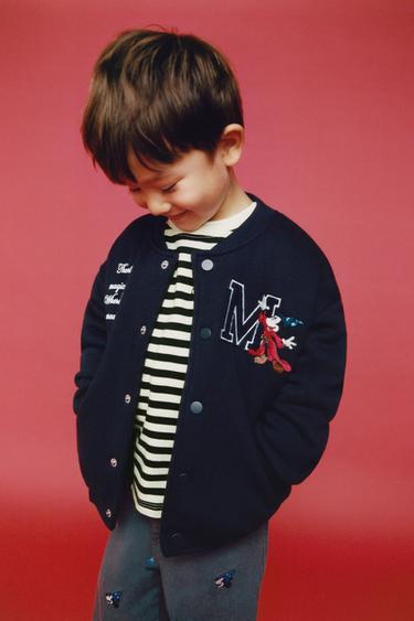 Zara STRIPED MICKEY MOUSE FANTASIA © DISNEY T-SHIRT - Ecru