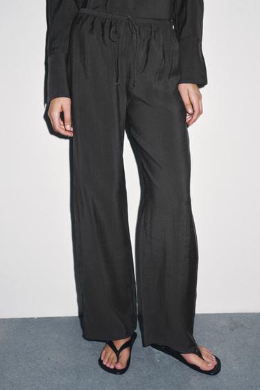 PANTALON FLUIDE ZW COLLECTION - Plomb de Zara - Image 1
