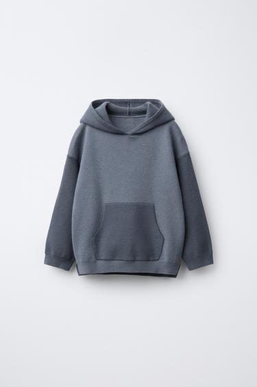 JERSEY PUNTO CAPUCHA - Azul vigoré de Zara