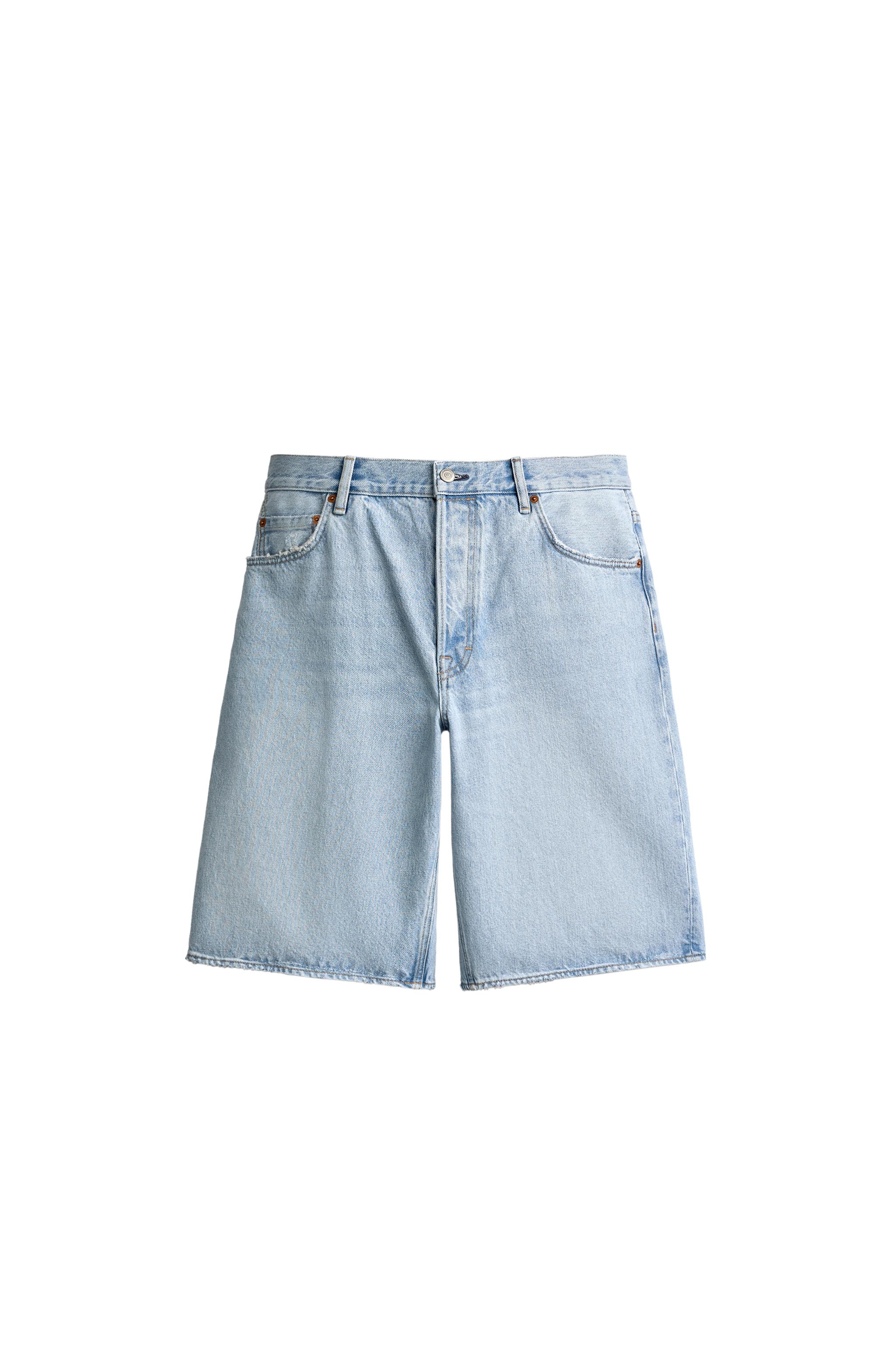 バギーフィット デニムバミューダパンツ - ライトブルー | ZARA Japan