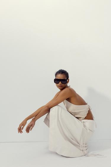 SARONG SKIRT - Oyster-white by Zara - Image 4
