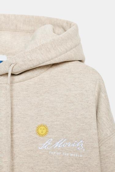 ST. MORITZ® HOODED SWEATSHIRT - Beige marl by Zara - Image 7