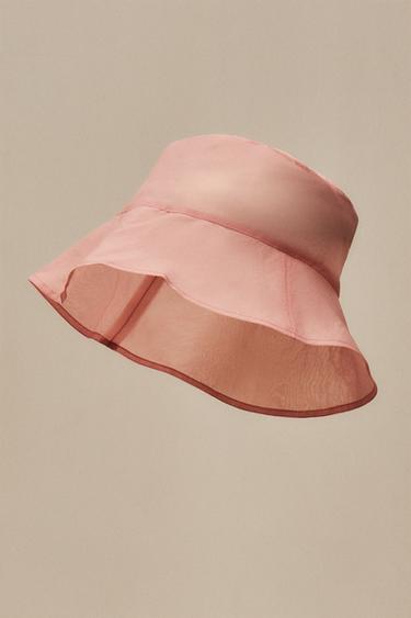 SEMI-SHEER ORGANZA HAT - Pink by Zara - Image 4