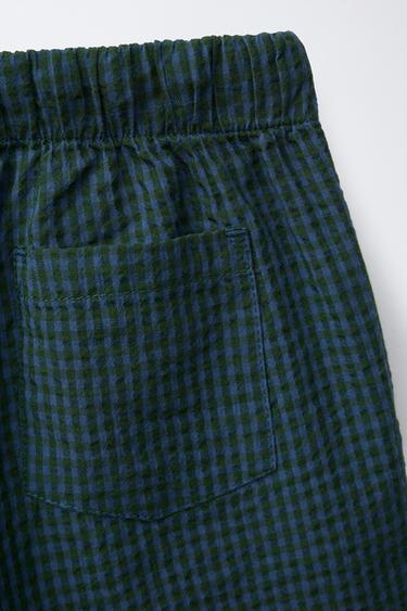 BERMUDA EN SEERSUCKER - Vert bleu de Zara - Image 3