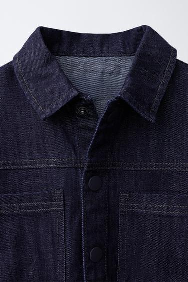 RUBBERISED BUTTON DENIM SHIRT - Blue by Zara - Image 2