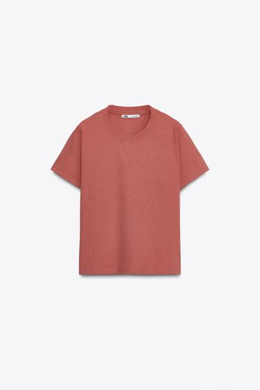 CAMISETA MANGA CORTA - Rosado de Zara