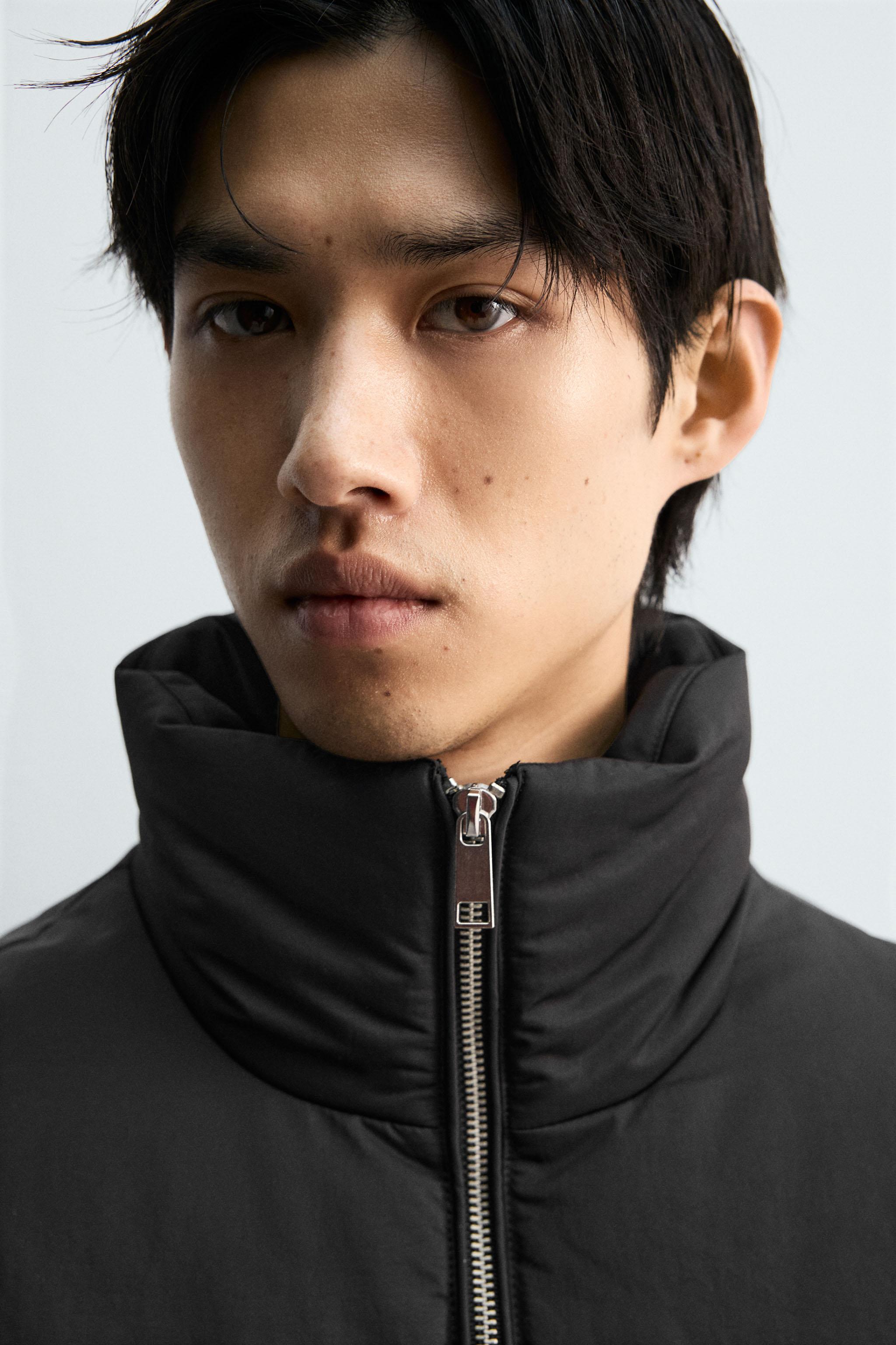 撥水加工パフジャケット - ブラック | ZARA Japan / 日本