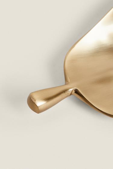 PLATEAU DORÉ FEUILLE - Doré de Zara - Image 2