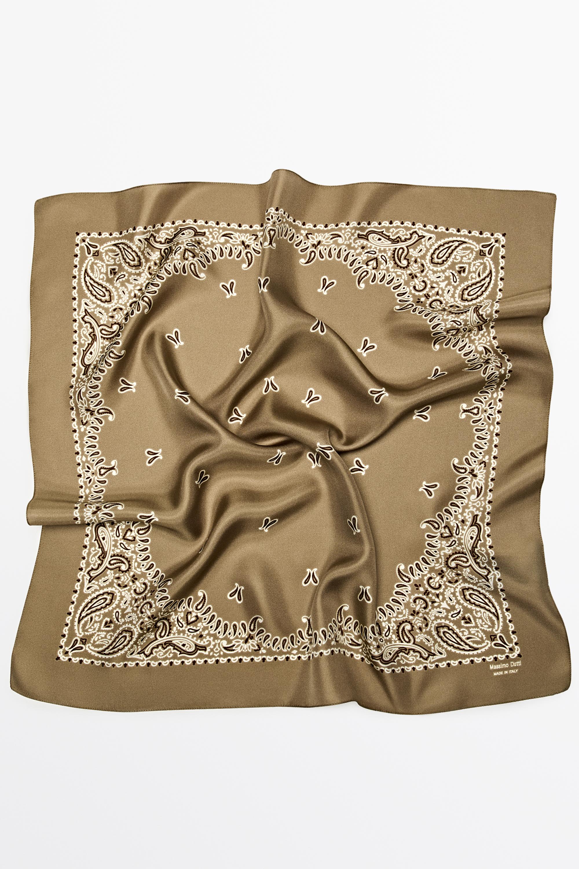 Paisley print scarf - Golden | ZARA United States