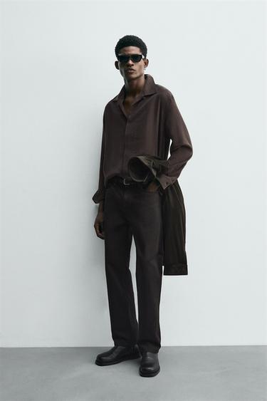 FLOWING POLO SHIRT - Burgundy by Zara - Image 3