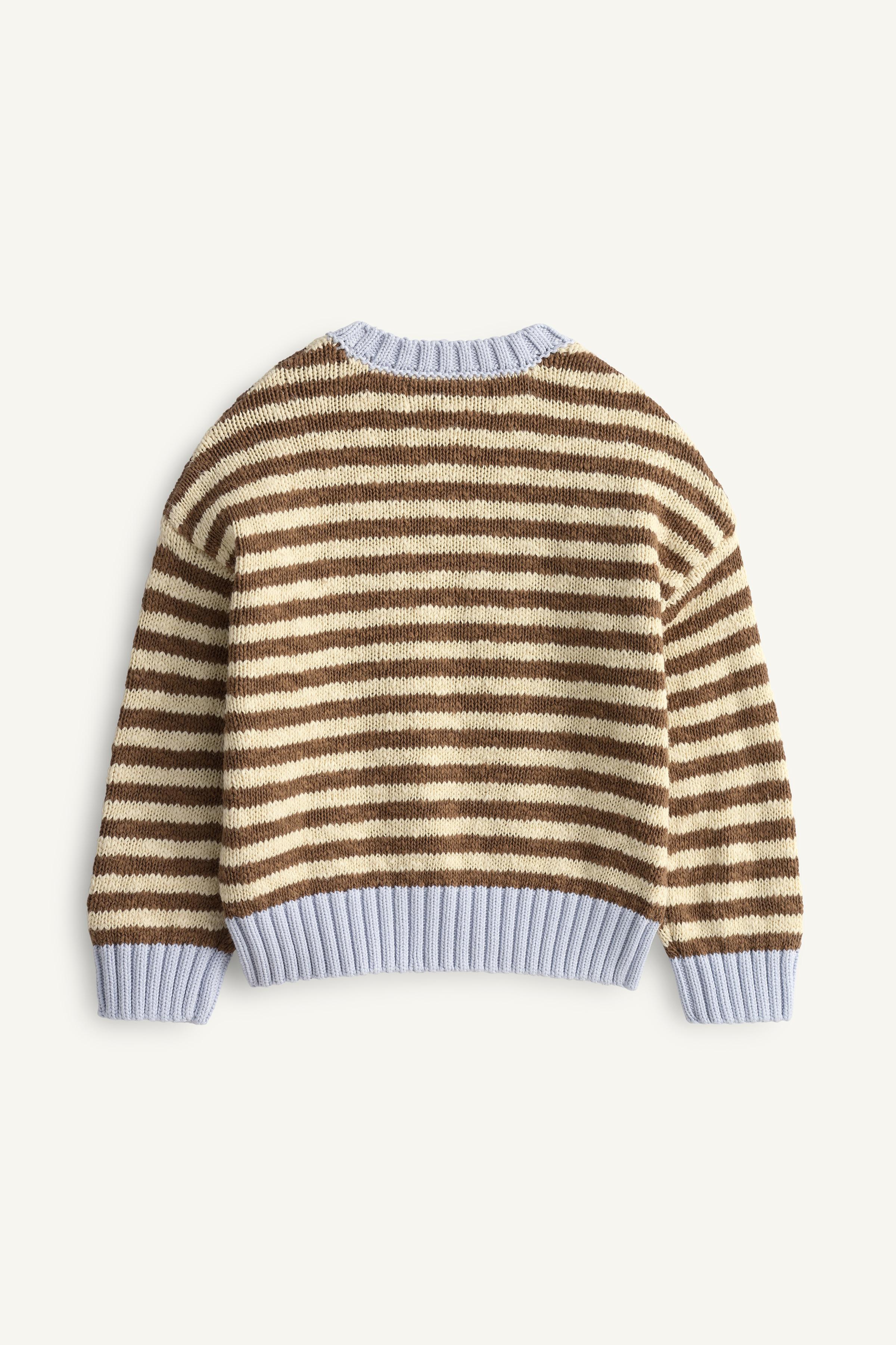 PULL EN MAILLE À RAYURES CONTRASTE ÉDITION LIMITÉE