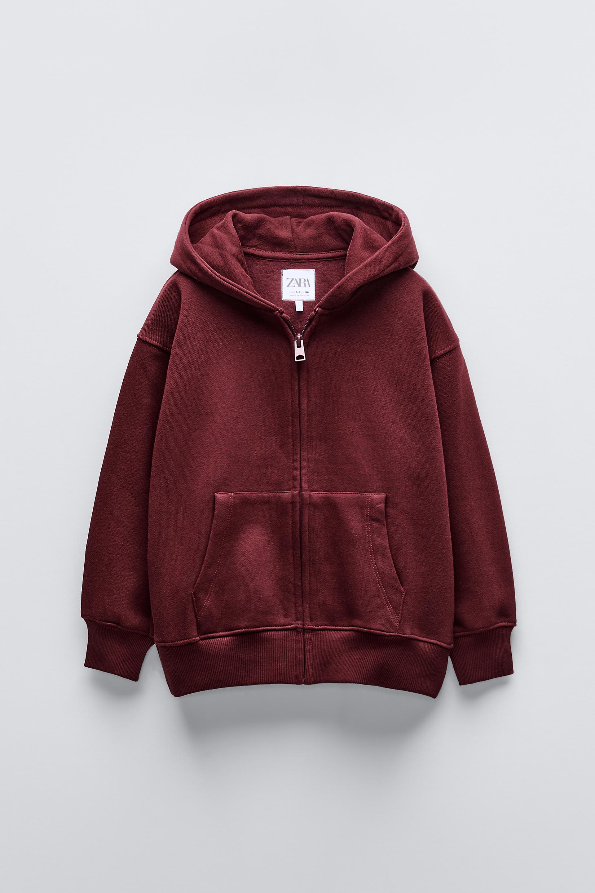 HOODIE - Burgundy | ZARA United Kingdom