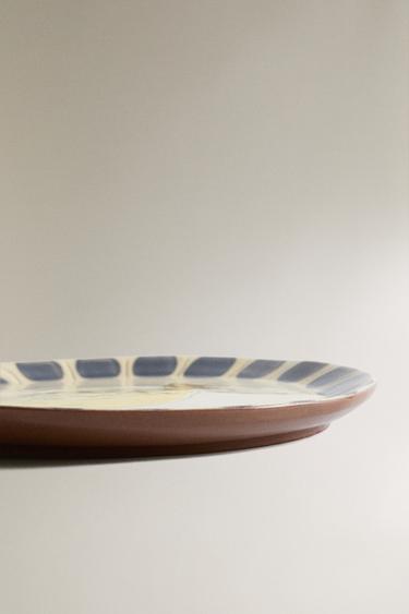 EARTHENWARE DESSERT PLATE WITH FRUIT DESIGN - Yellow by Zara - Image 3