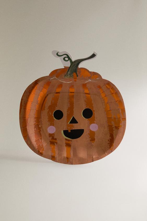 KINDER-PAPIERTELLER KÜRBIS HALLOWEEN (12ER-PACK) - Bunt von Zara - Bild 0