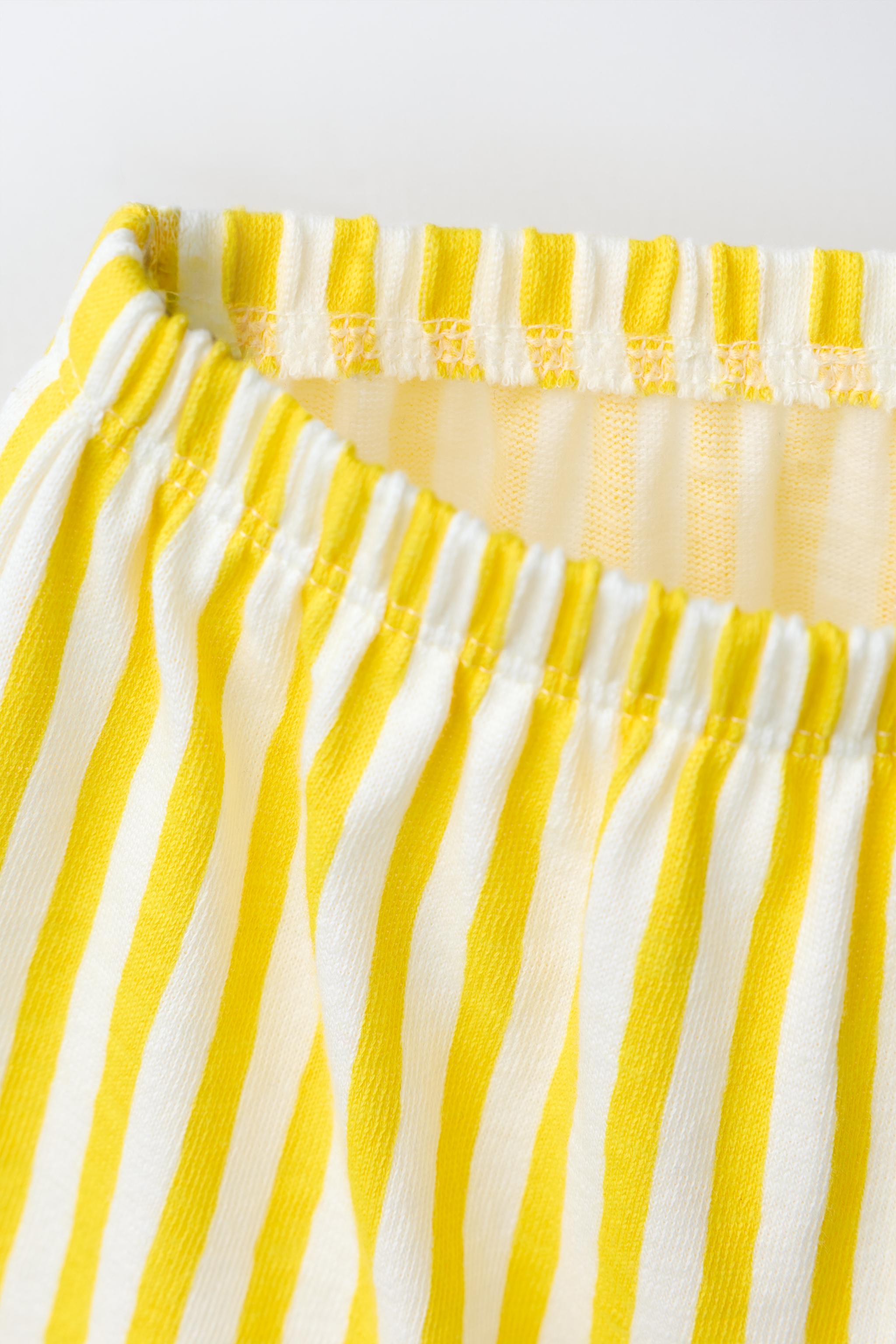 Детские топы Zara STRIPED T-SHIRT AND BLOOMER SET — фото 5