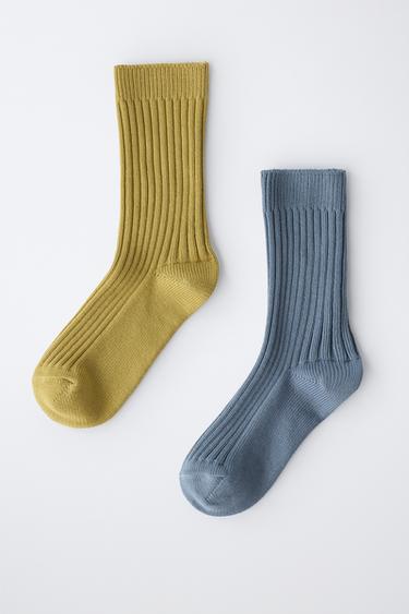 2-PACK OF RIBBED SOCKS - Blue / Indigo by Zara - Image 3