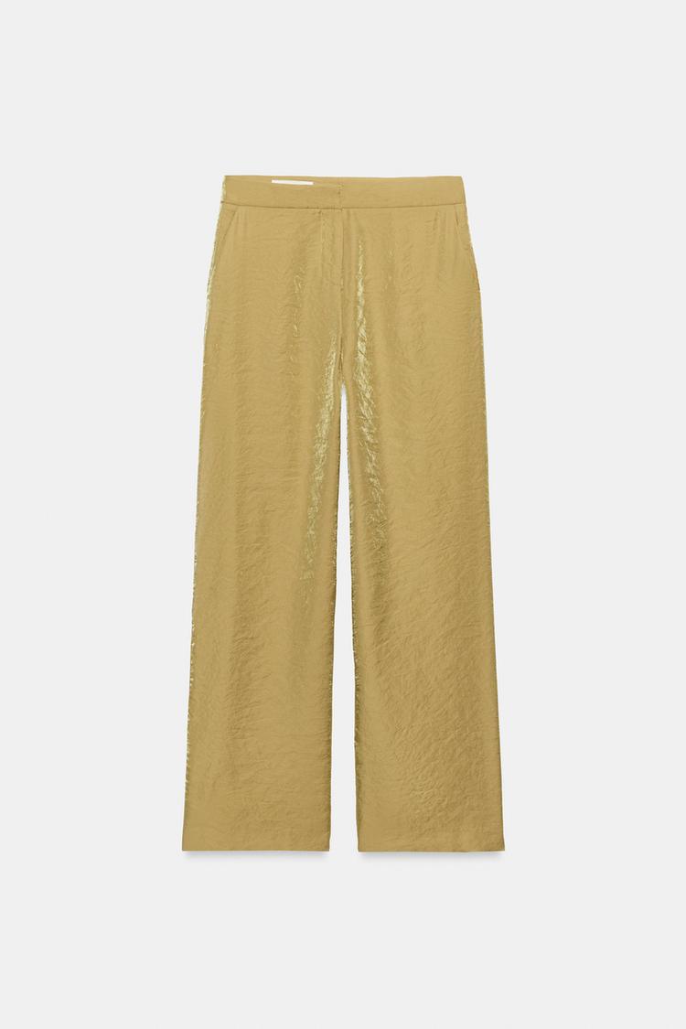 Pantalón recto con efecto arrugado 6