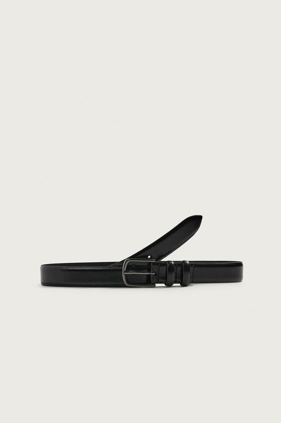 CINTURÓN PIEL ORIGINS - Negro de Zara - Imagen 0