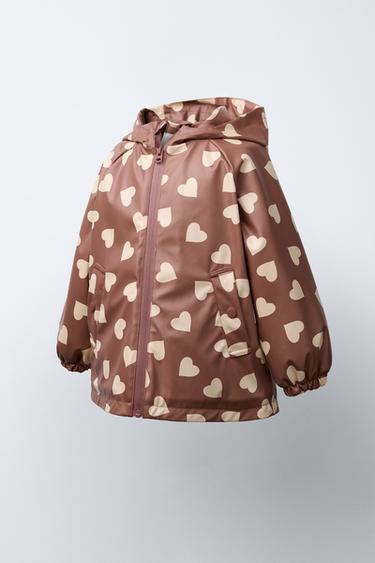 WATER-RESISTANT PRINTED RUBBERISED RAINCOAT - Pink by Zara - Image 1