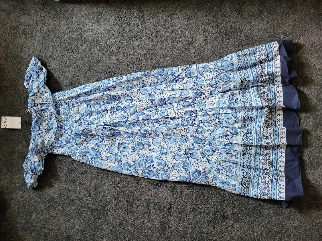 FLORAL PRINT OFF-THE-SHOULDER DRESS - Image 4