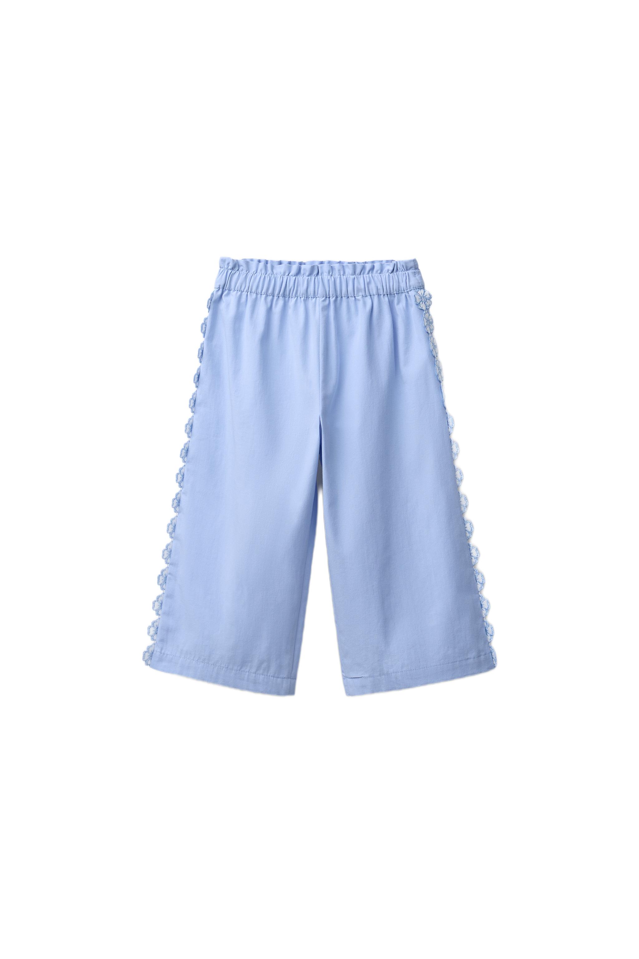 スカート rosyluceEmbroidery Flower denim culottes Embroidery Flower denim culottes – Rosy luce