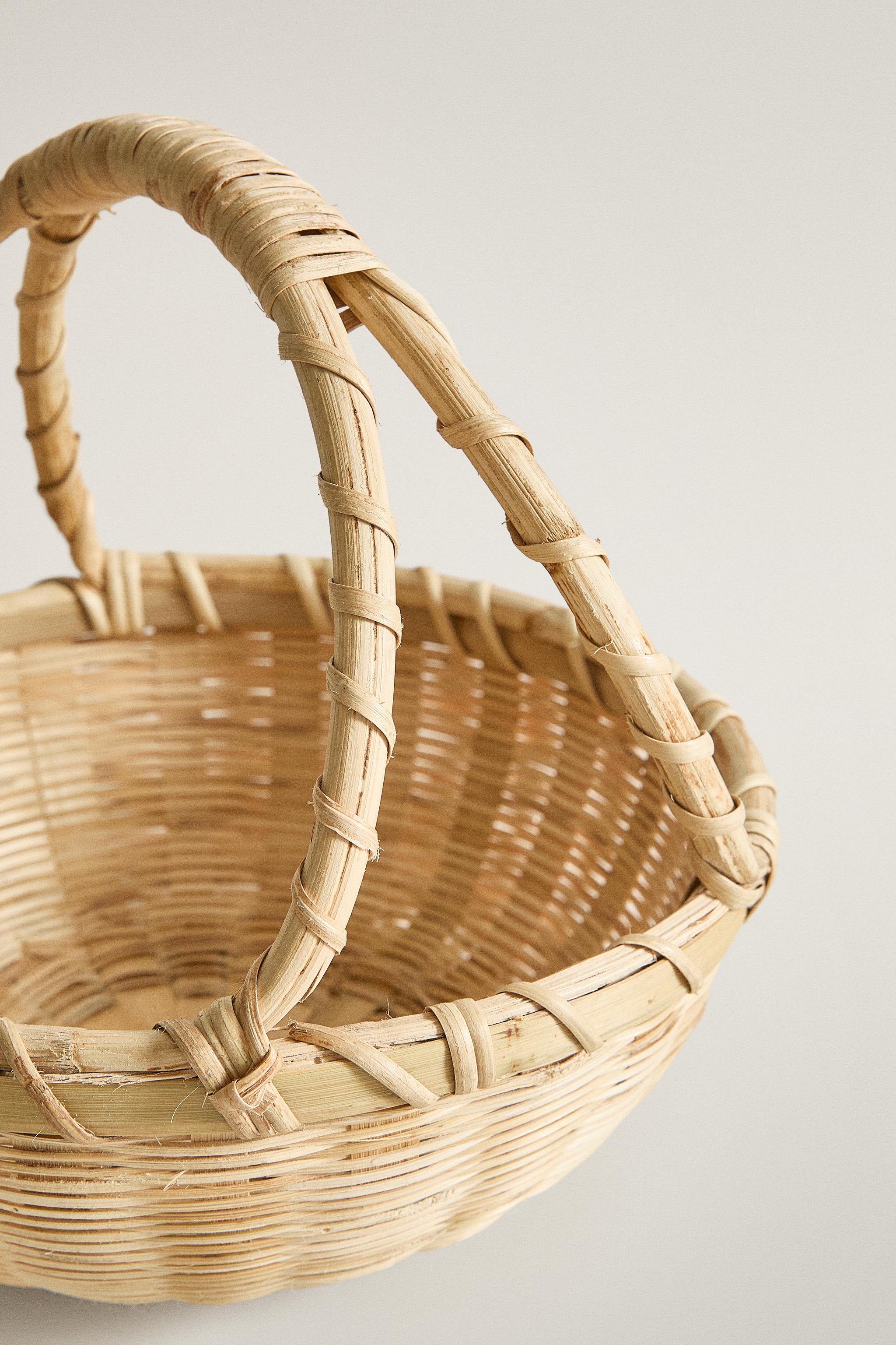 BAMBOO BASKET WITH DOUBLE HANDLE