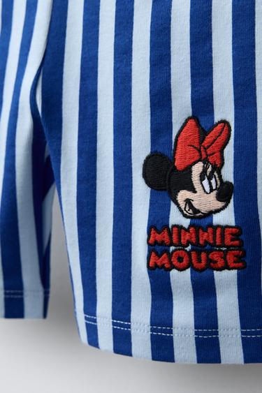 STRIPED EMBROIDERED MINNIE MOUSE © DISNEY CYCLING LEGGINGS - Blue by Zara