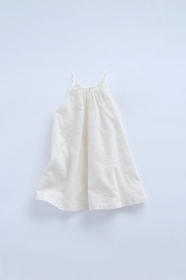 TIMELESZ - DRESS WITH EMBROIDERY - Ecru by Zara