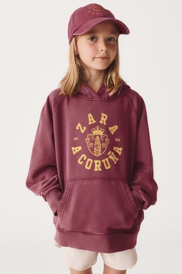 1/2-6 YEARS/ 50TH ANNIVERSARY VARSITY HOODIE - Dark burgundy by Zara