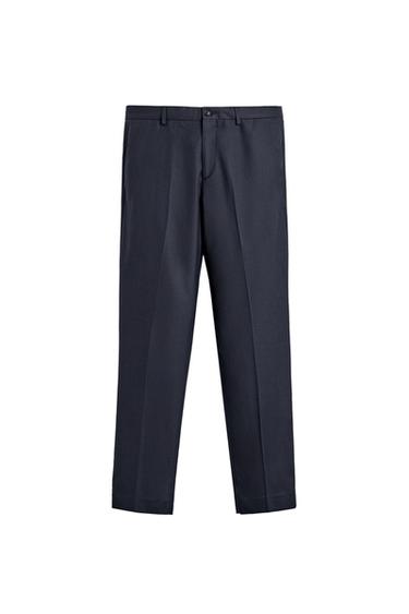 מכנסי חליפה משובצים בגזרת Regular fit - כחול־ים של Zara