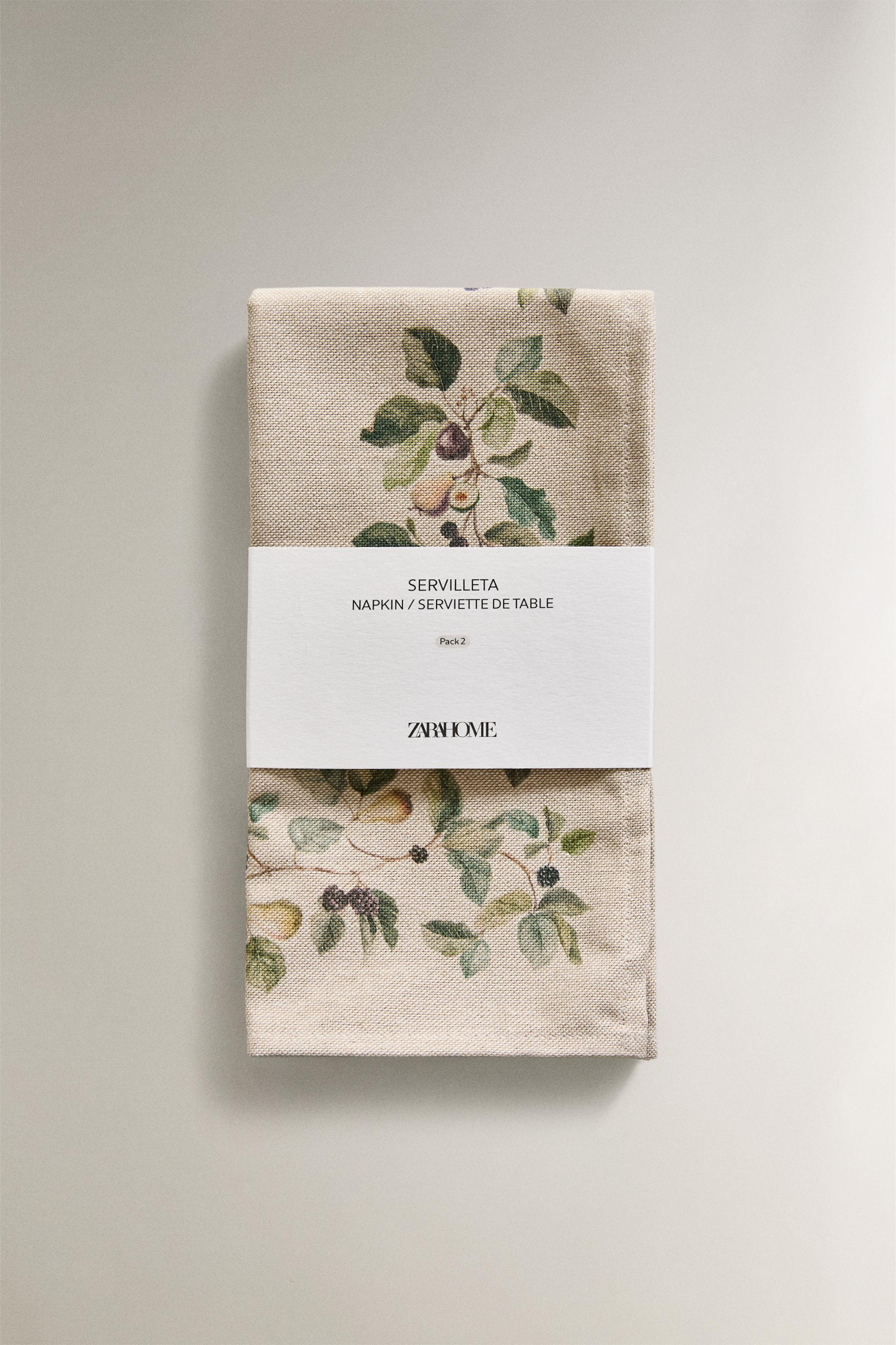 LOT DE SERVIETTES IMPRIMÉ FRUITÉ (LOT DE 2)