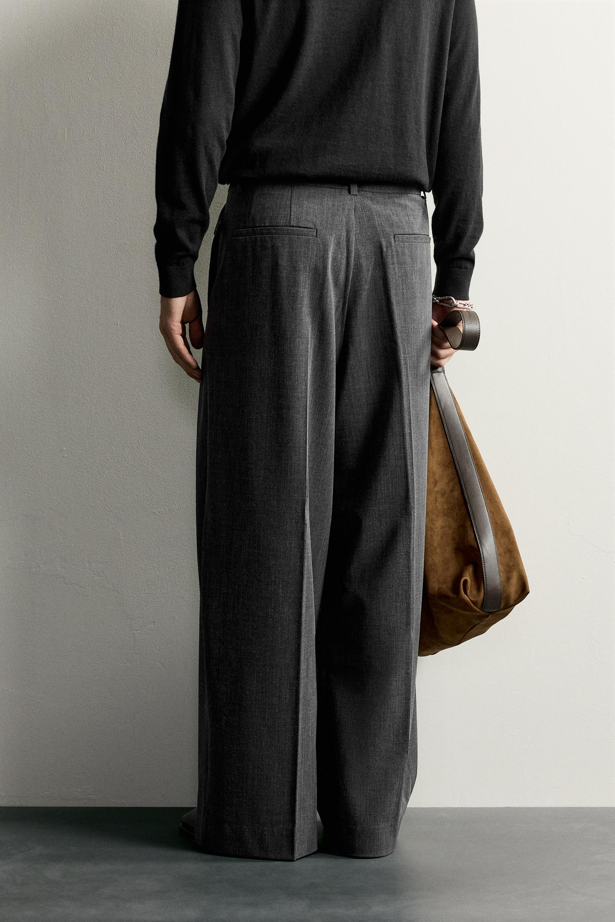 PANTALON COUPE DÉCONTRACTÉE À PLIS