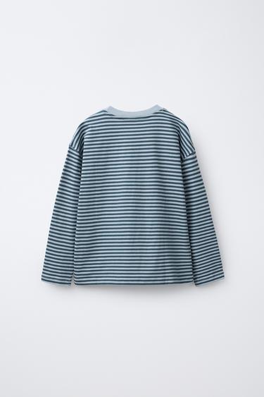 THREE-PACK OF PLAIN AND STRIPED T-SHIRTS - Blue by Zara - Image 2