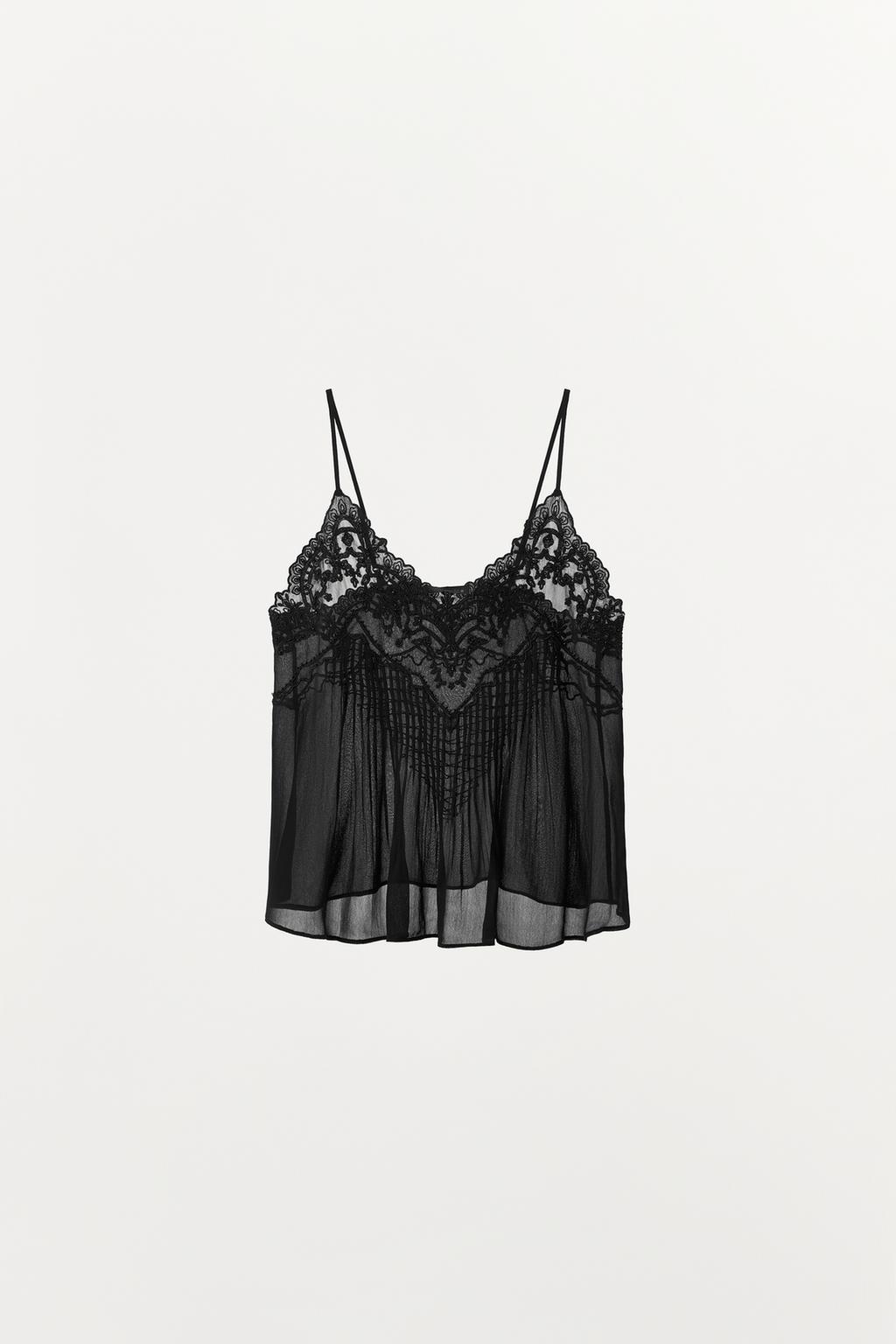 EMBROIDERED BEADED CAMISOLE ZW COLLECTION - image 2