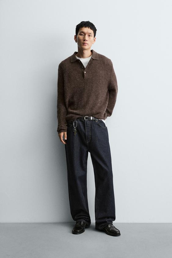 TEXTURED KNIT POLO SHIRT