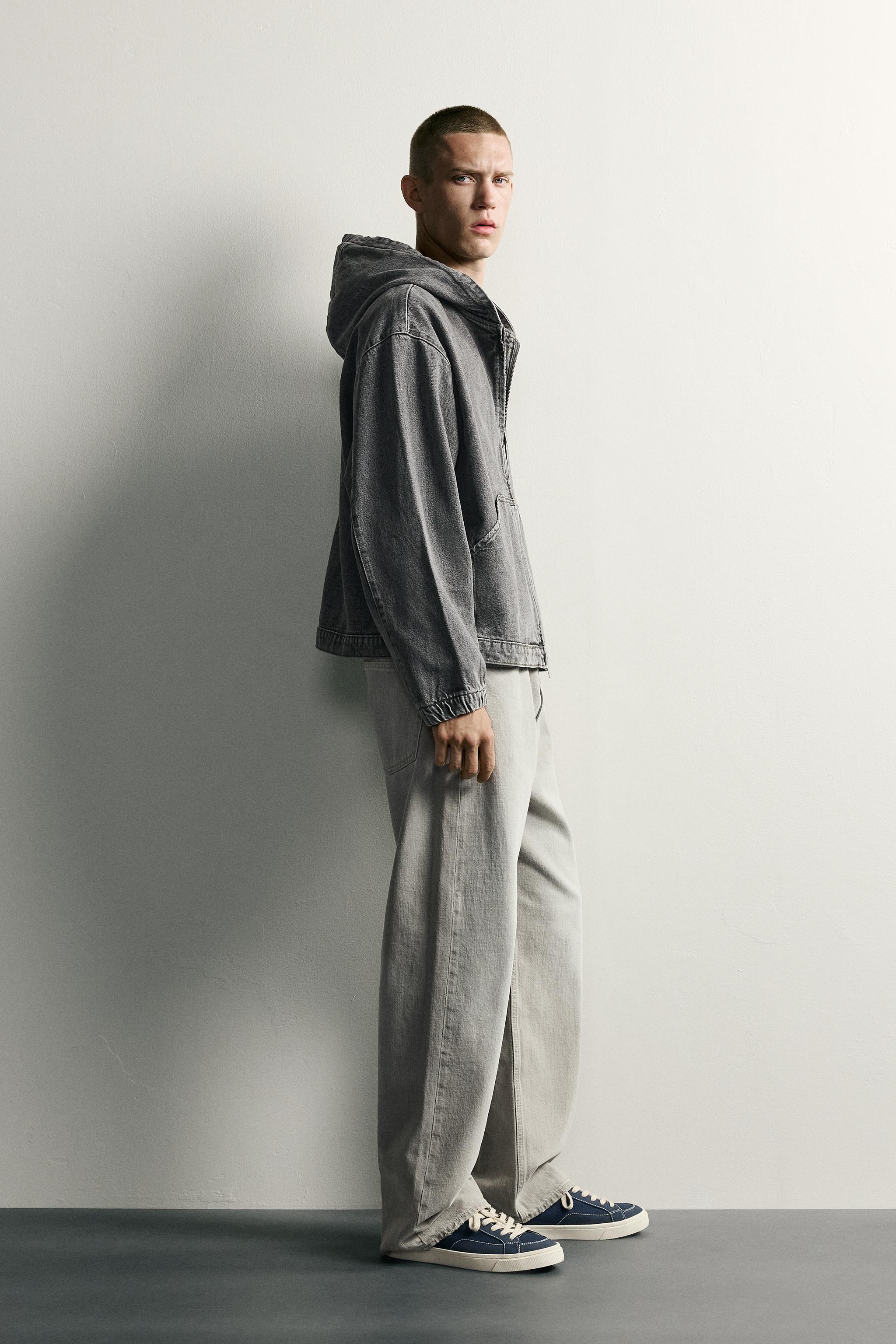 RELAXED-FIT DENIM HOODIE JACKET