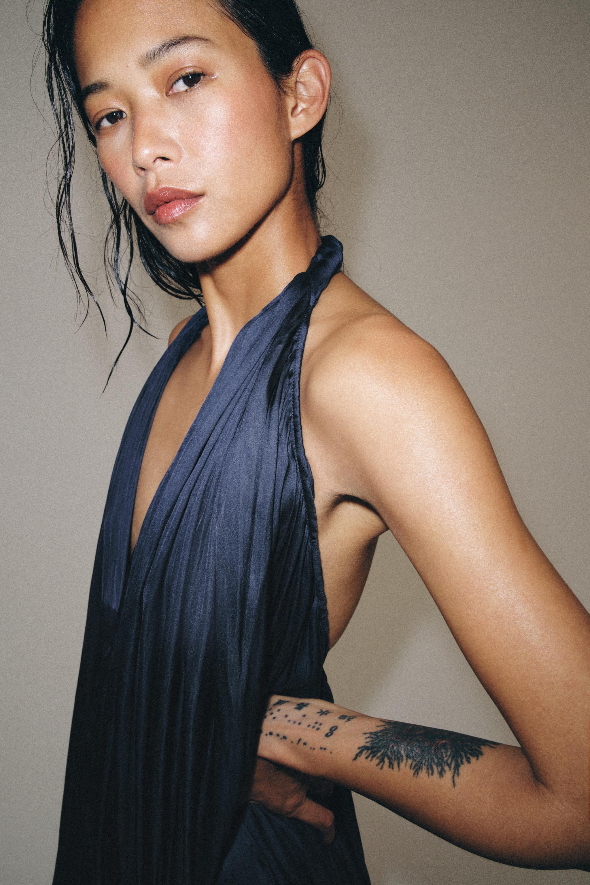 Zara ZW COLLECTION SATIN EFFECT HALTER JUMPSUIT — фото 2