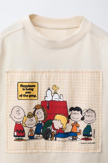 SNOOPY PEANUTS™ PATCH T-SHIRT - Ecru by Zara - Image 2