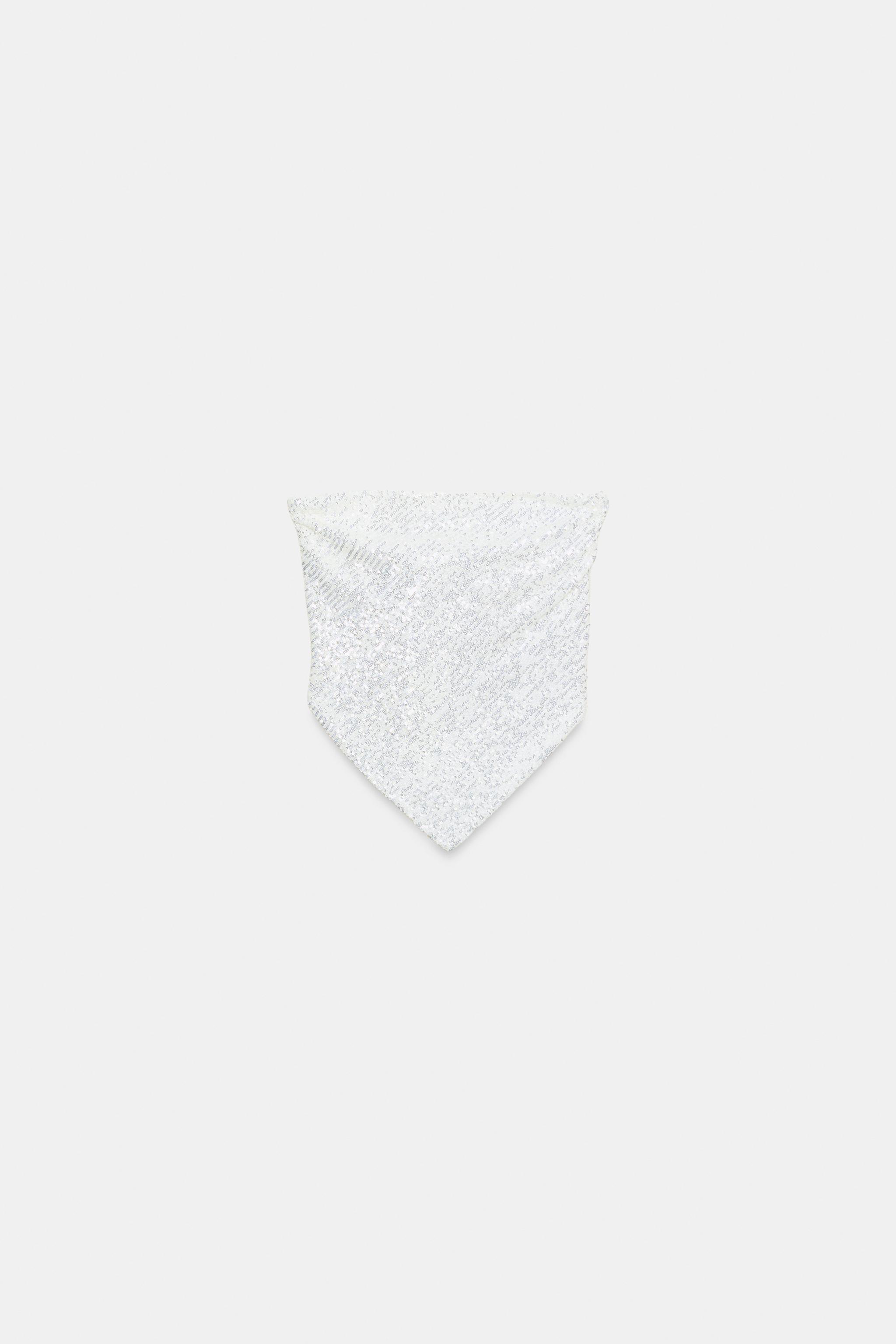 SEQUIN BANDEAU TOP