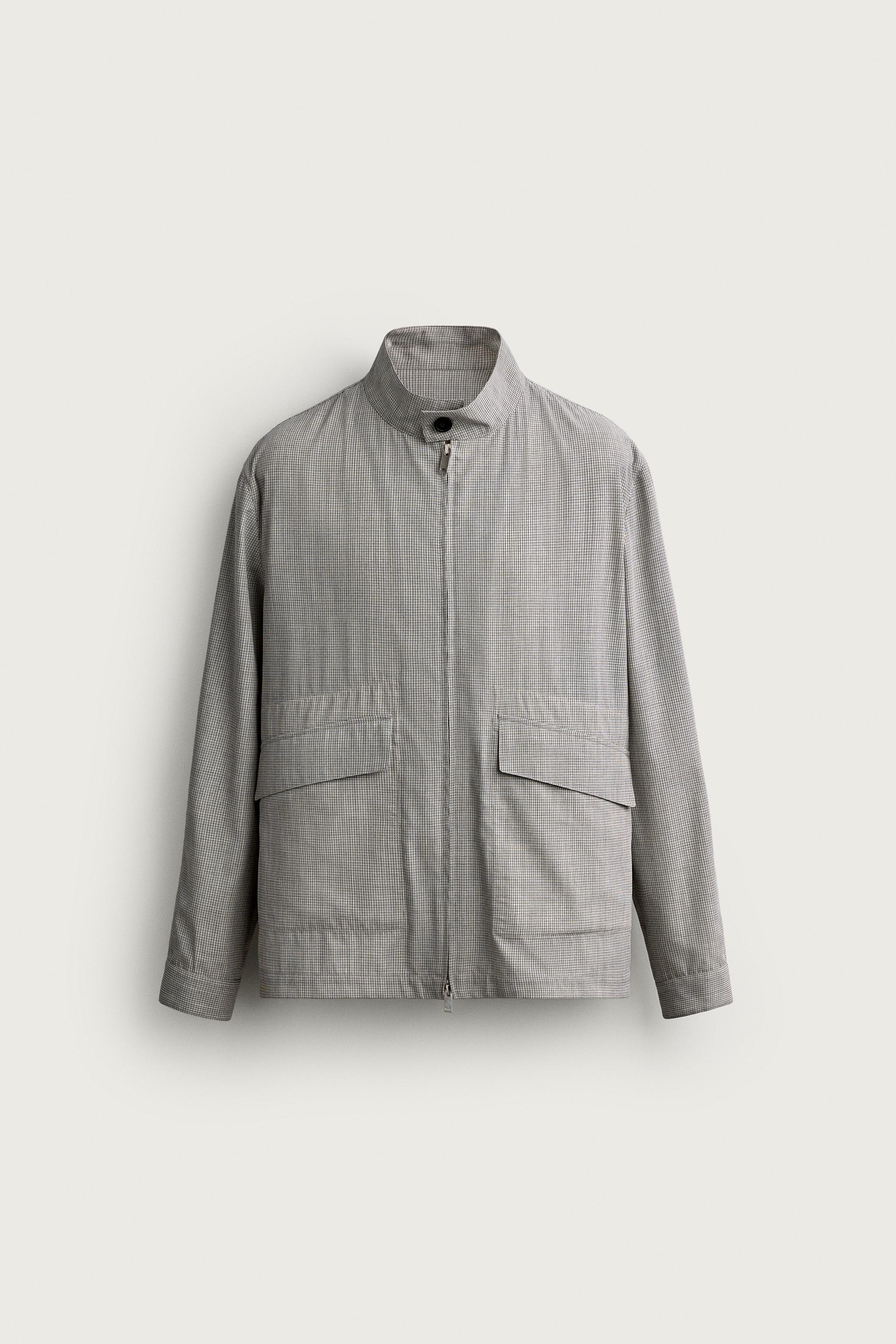 Мужские куртки Zara REGULAR FIT CHECKERED JACKET — фото 7