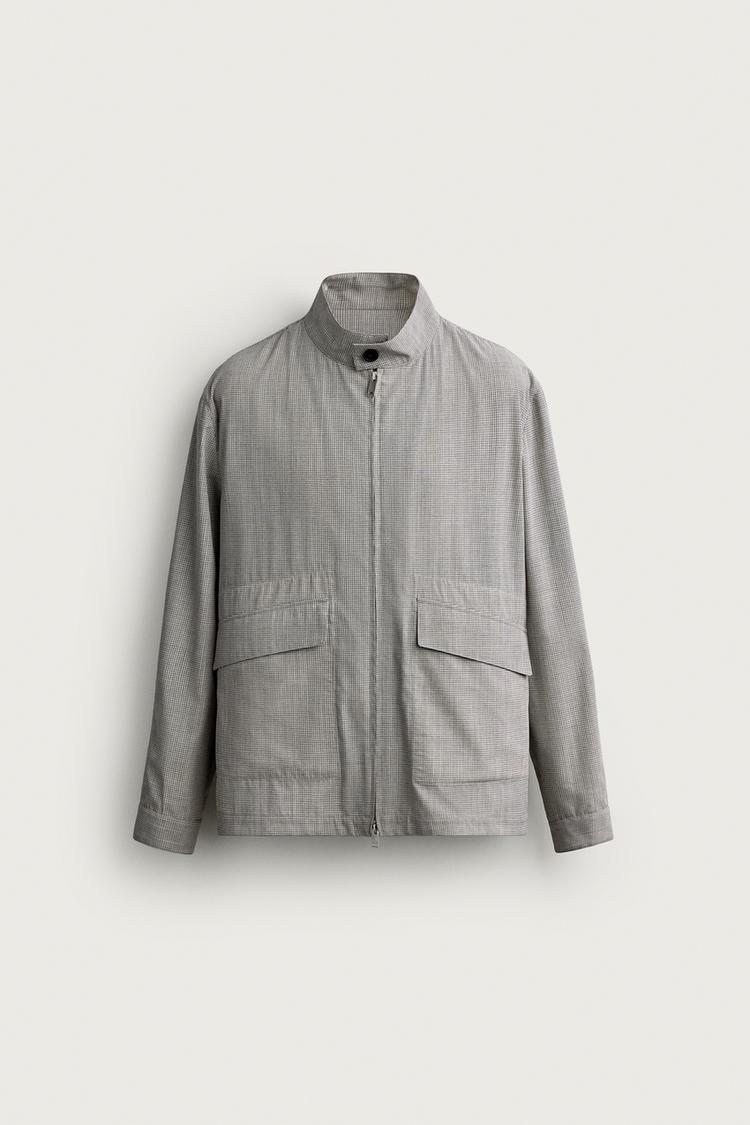 Chaqueta de cuadros de corte regular 7