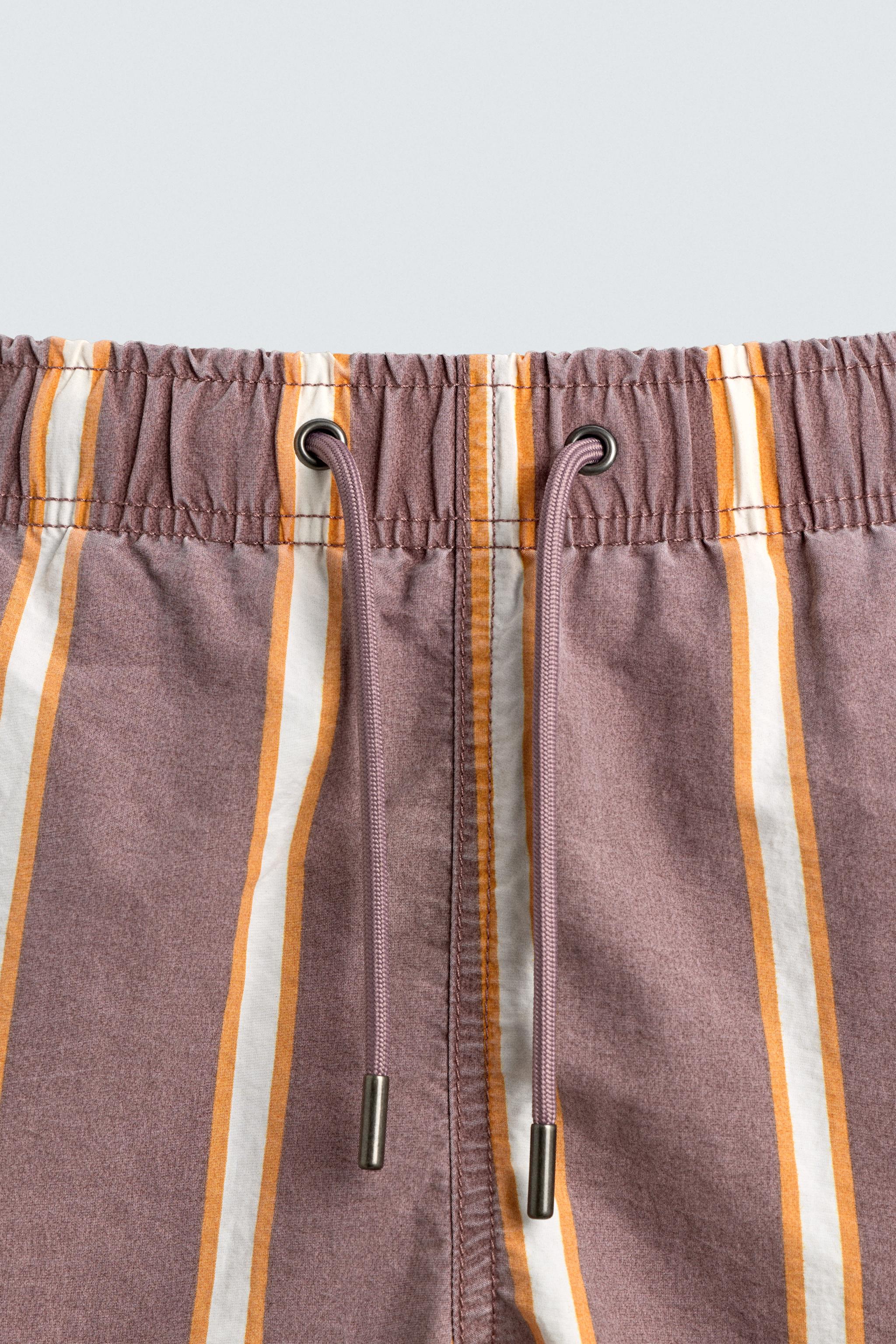 MAILLOT DE BAIN LONG À RAYURES
