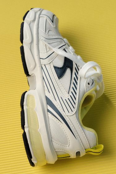 Zara NEON SNEAKERS - White