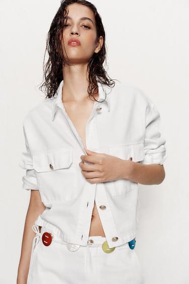 GOLD BUTTON JACKET - White by Zara