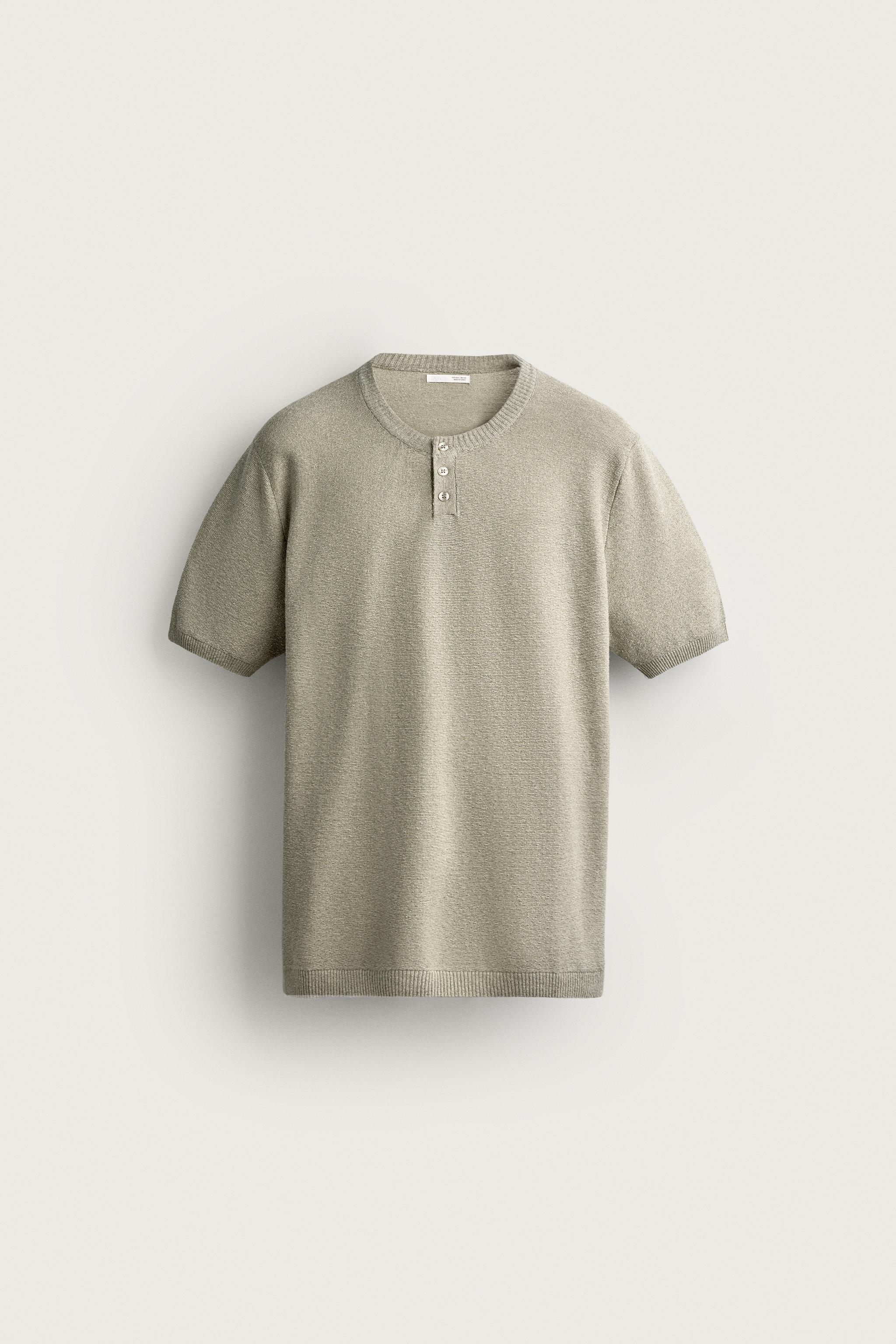 KNIT HENLEY T-SHIRT