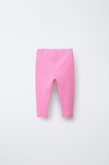 TWO-PACK OF RIBBED FLORAL PRINT LEGGINGS - Fuchsia by Zara - Image 2