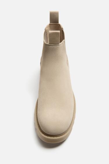 LEATHER CHELSEA BOOTS - Sand Brown by Zara - Image 6